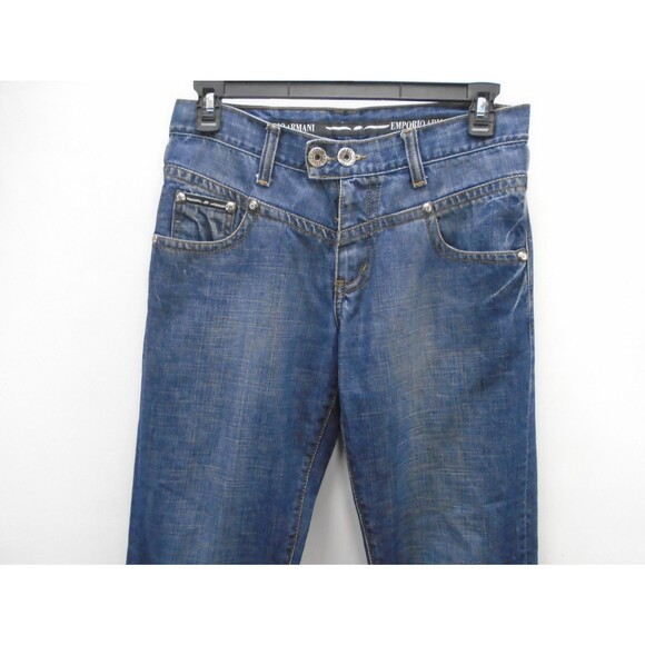 Armani Emporio Mens Jeans Size 32 (34x31) Blue Denim Relaxed Fit Straight Leg - Picture 2 of 16
